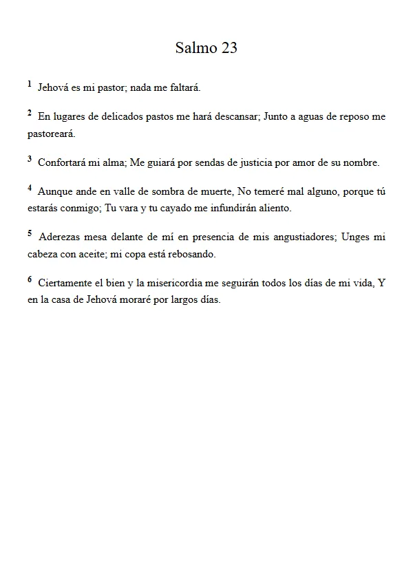 Salmo 23 Tradicional